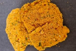 Chicken schnitzel Mediterranean crumb